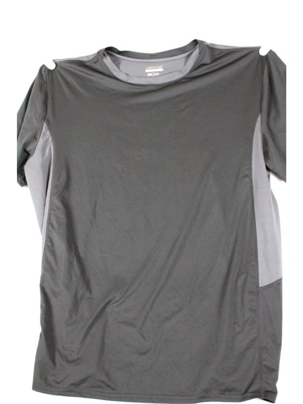 BCG Mens 2XL Black/Grey Fitted Performance T-Shirt